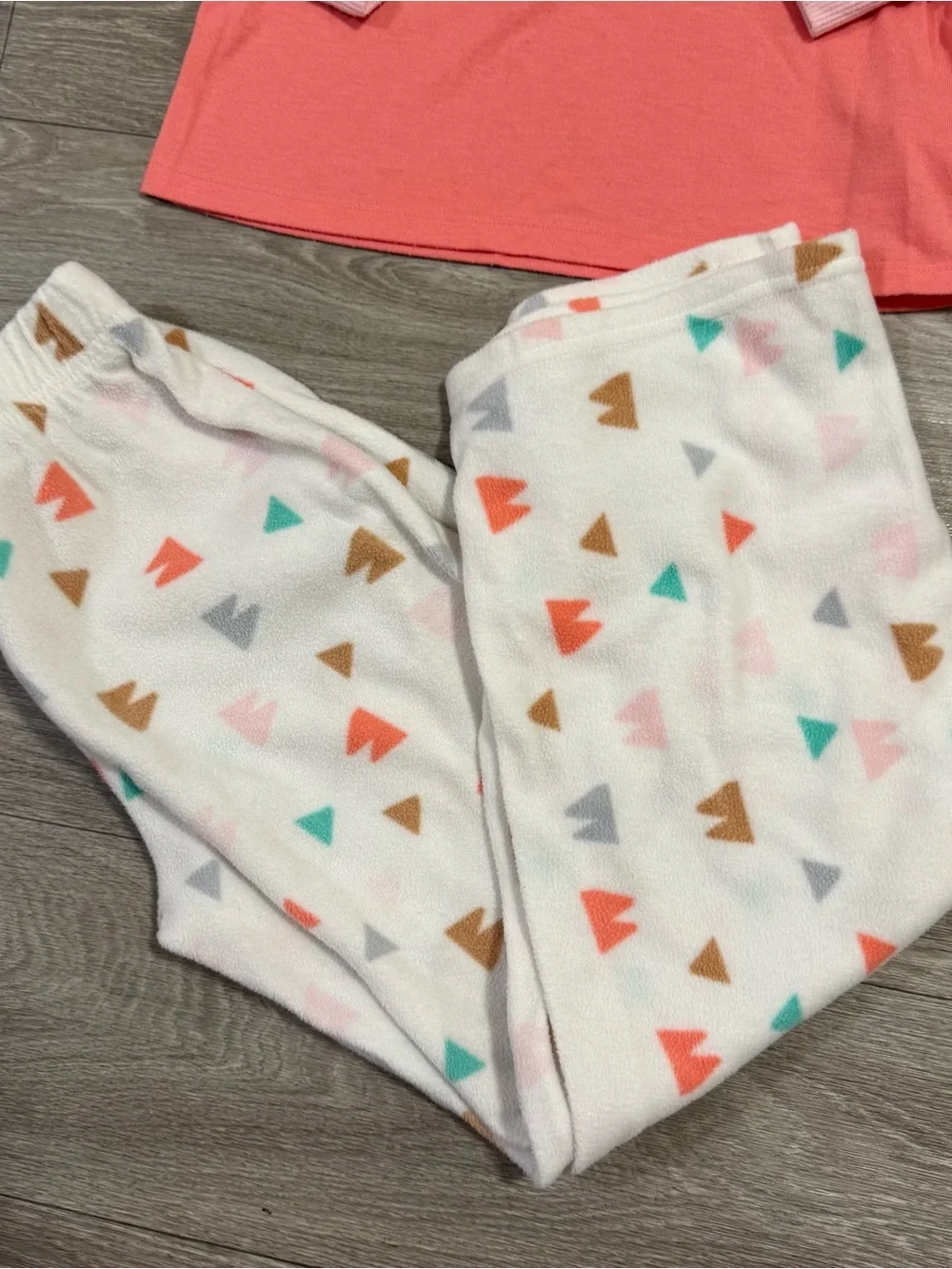 Eddie Bauer Coral Mountain Graphic & Cream Fair Isle Pajama Set  Girls Size 10